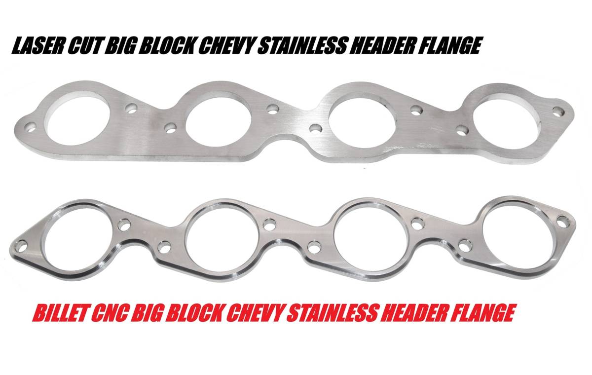 Big Block Chevy Round Port Billet Cnc Stainless Header Flanges 