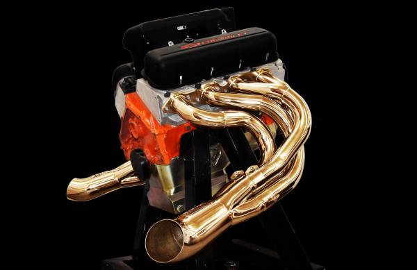 Polished BBC All-Comp Dragster Headers-Gold