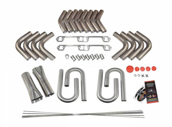 Stainless Headers - AMC Dogleg V-8 Custom Fender Exit Header Build Kit