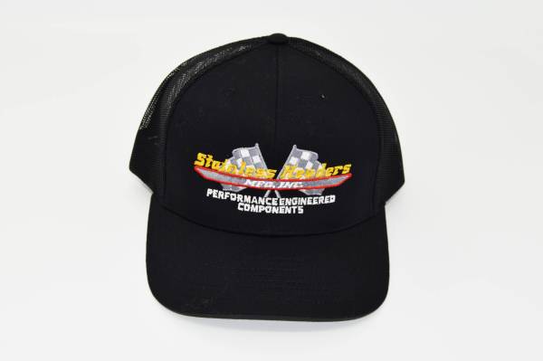 Stainless Headers Logo Hat- Black on Black