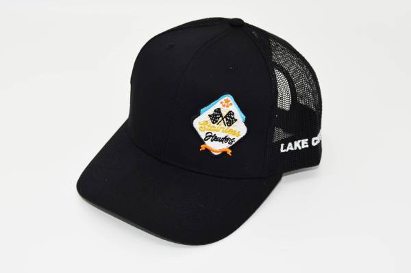 RETRO Stainless Headers Logo Hat- Stitched Black on Black