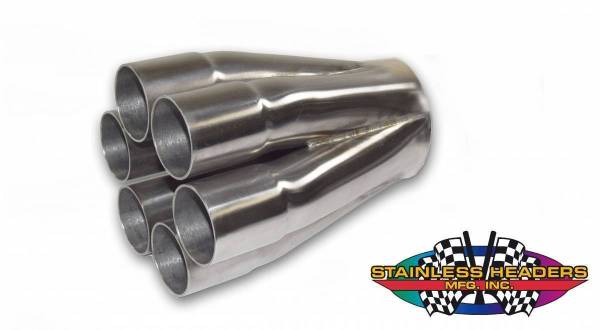 Stainless Headers - 2 1/2" Primary 6 into 1 Performance Merge Collector-18ga 304ss