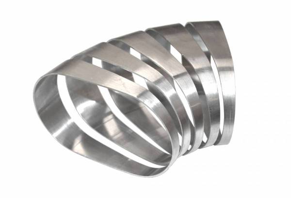 Stainless Headers - 3" Oval Aluminum 45 Degree Pie Cut Kit