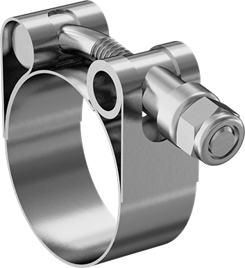 Stainless Headers - 1 1/2" Flat Band Clamp- Stainless Steel