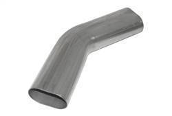 Stainless Headers - 3" Stainless Oval Exhaust 45 Degree Bend