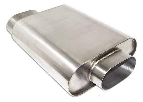 Stainless Headers - 304 Custom Stainless Steel Oval Low Profile Muffler