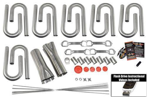 Stainless Headers - Small Block Chevy D-Port 5.7L LT1 Port Custom Header Build Kit