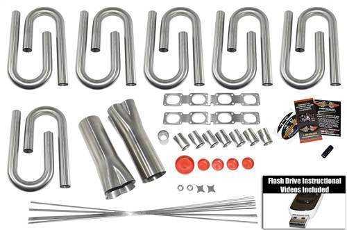 Stainless Headers - Small Block Chevy C4 Corvette 5.7L LT5 Custom Header Build Kit