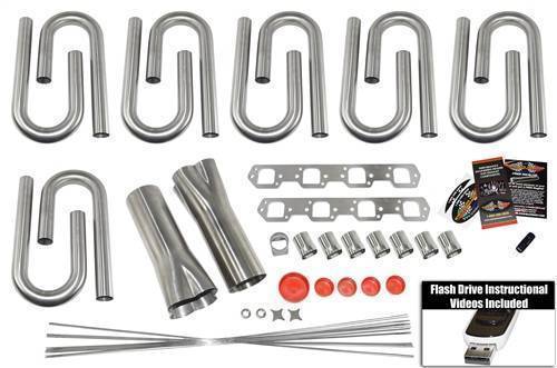 Stainless Headers - Small Block Ford- Hi-Port/Twisted Wedge 225 Custom Header Build Kit