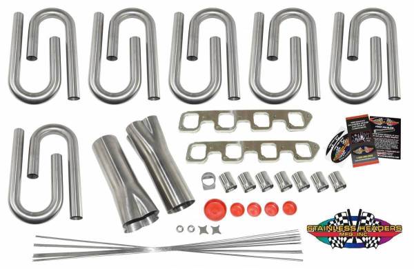 Stainless Headers - Small Block Ford- Cleveland 4v Large Square Port -Boss 302- Custom Header Build Kit