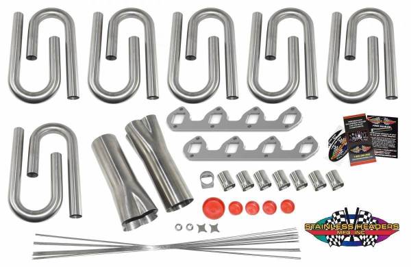 Stainless Headers - Small Block Mopar 318 Poly Head Sq. Port Custom Header Build Kit