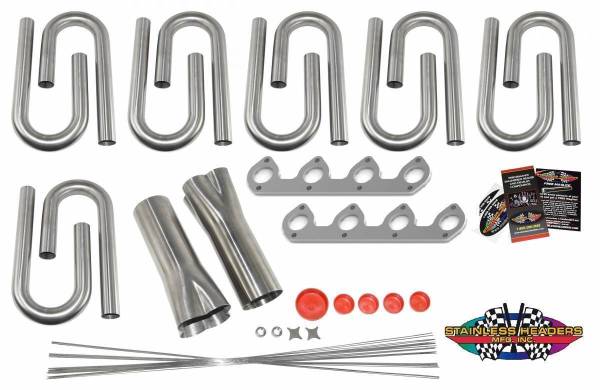 Stainless Headers - Small Block Mopar 318 Poly Head Round Port Custom Header Build Kit