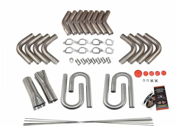 Stainless Headers - Big Block Chevy D-Port Custom Fender Exit Header Build Kit