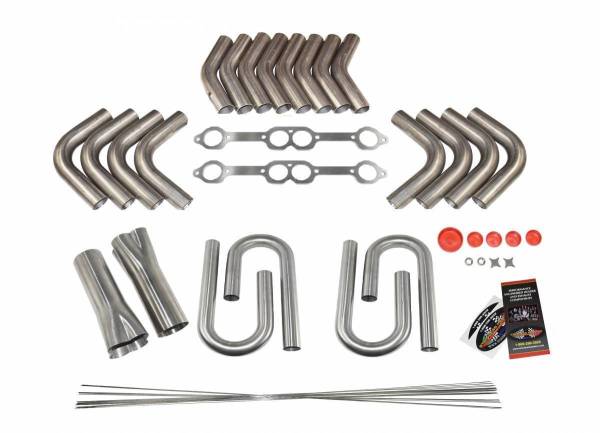 Stainless Headers - Buick GSX 455 Stage II/III/IV Round Port Custom Fender Exit Header Build Kit