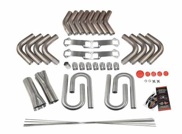 Stainless Headers - Chevy 348/409 W-Head Custom Fender Exit Header Build Kit