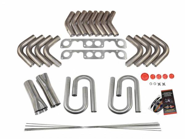 Stainless Headers - Chevy Spread Port Stahl Pattern Custom Fender Exit Header Build Kit