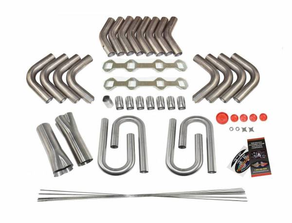 Stainless Headers - Ford 427/428 FE Low Rise Custom Fender Exit Header Build Kit