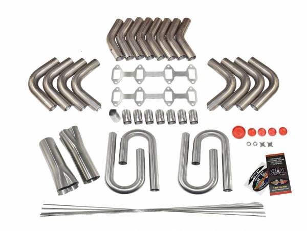 Stainless Headers - Ford FE 427/428 High Rise Custom Fender Exit Header Build Kit