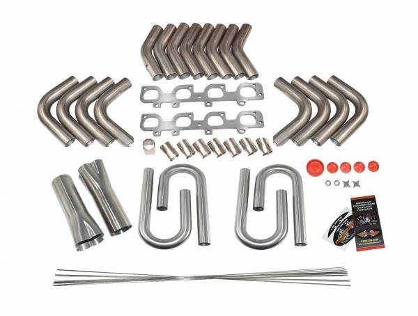 Stainless Headers - Mopar Gen III 6.1L/6.4L Hemi Custom Fender Exit Header Build Kit