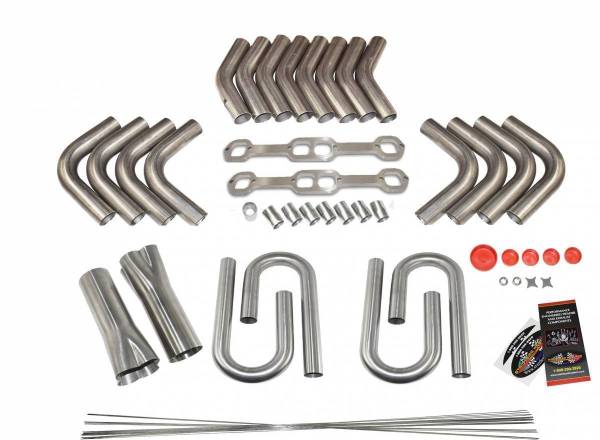 Stainless Headers - Small Block Chevy 18 Degree Custom Fender Exit Header Build Kit