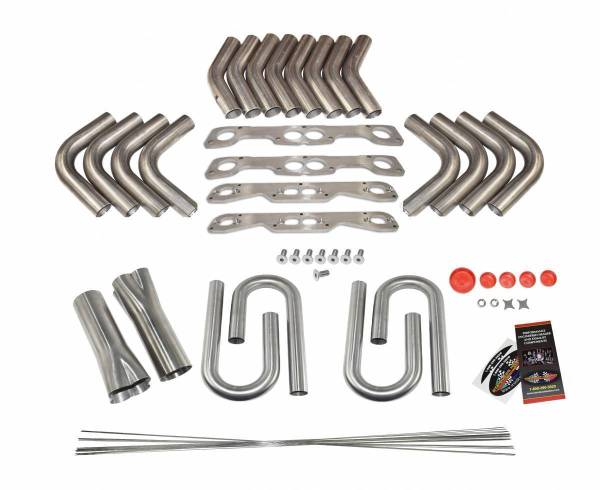 Stainless Headers - Small Block Chevy Stahl Pattern Adapter Custom Fender Exit Header Build Kit