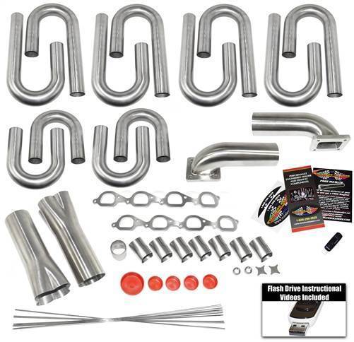 Stainless Headers - Big Block Chevrolet D-Port Custom Turbo Header Build Kit