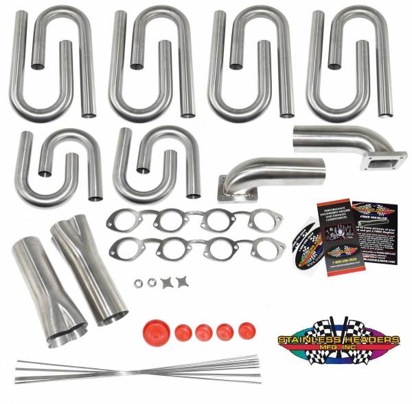 Stainless Headers - Big Block Chevy 5.3" Bore Space Custom Turbo Header Build Kit