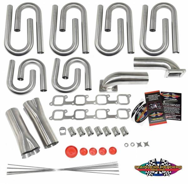 Stainless Headers - Big Block Ford SVO C460 Custom Turbo Header Build Kit