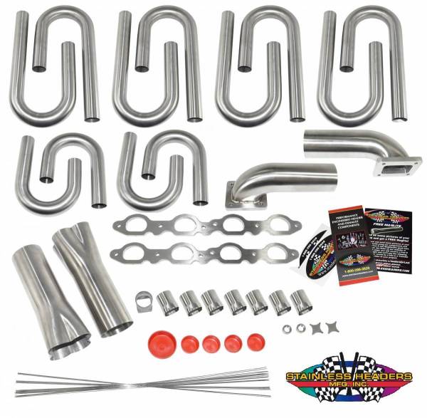 Stainless Headers - Chevrolet LS7/LSX Custom Turbo Header Build Kit