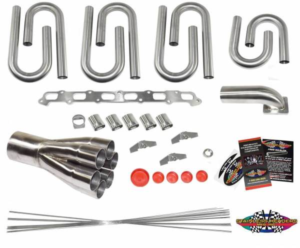 Stainless Headers - Chevrolet Vortec 4200 "Atlas" Custom Single-Turbo Header Build Kit