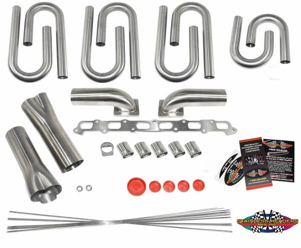 Stainless Headers - Chevrolet Vortec 4200 "Atlas" Custom Twin Turbo Header Build Kit