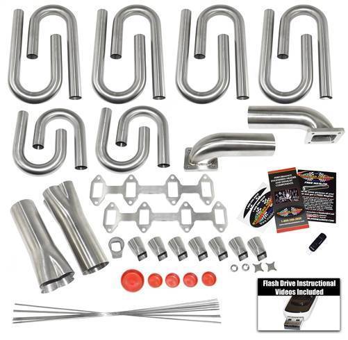 Stainless Headers - Ford 427/428 FE High Riser Custom Turbo Header Build Kit