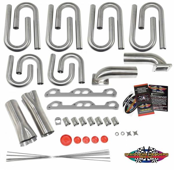 Stainless Headers - Pontiac 400/455 Ram Air II/IV Custom Turbo Header Build Kit