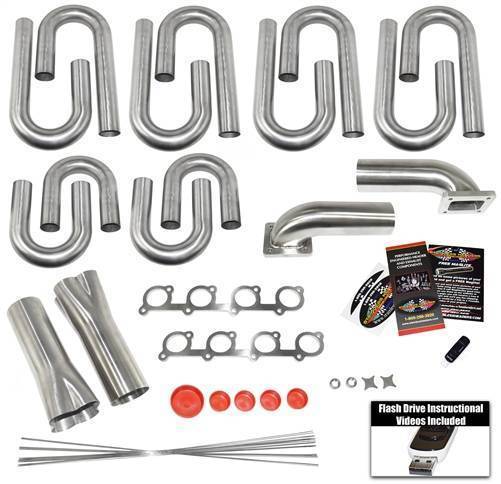 Stainless Headers - Small Block Chevy- Brodix BD2000 Custom Turbo Header Build Kit