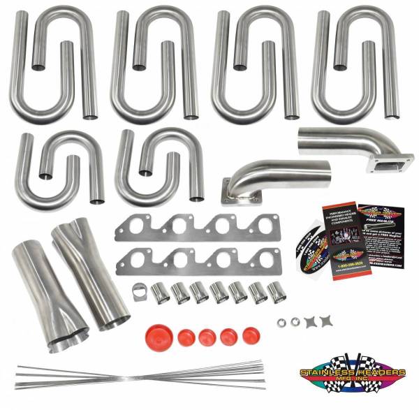 Stainless Headers - Small Block Ford- 351C 2v Small Oval Port Custom Turbo Header Build Kit