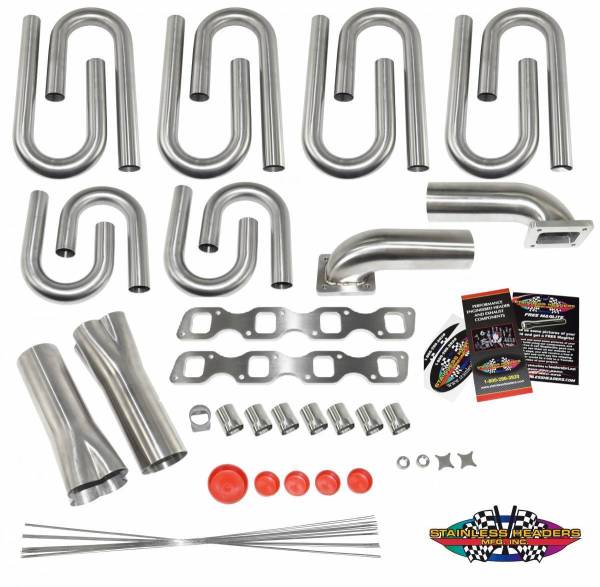 Stainless Headers - Small Block Ford- Windsor Raised Port Custom Turbo Header Build Kit