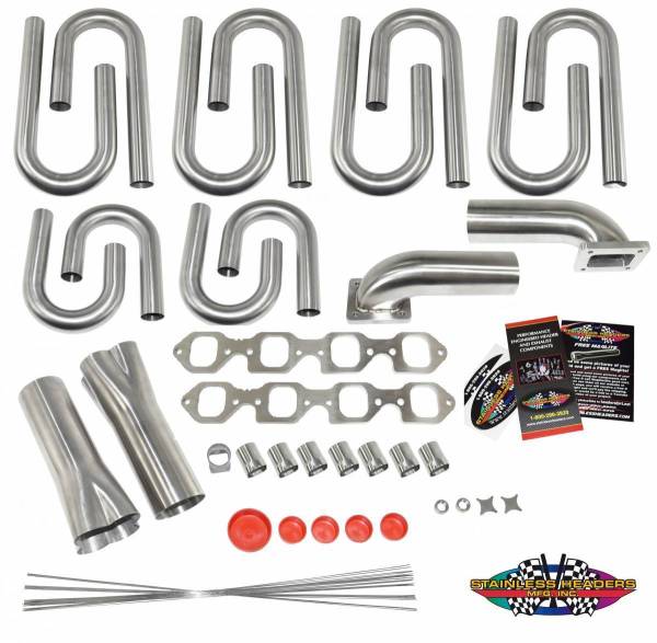 Stainless Headers - Small Block Ford-W Dart Pro1 225 cc Custom Turbo Header Build Kit