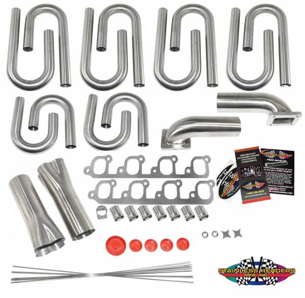 Small Block Ford- Cleveland 2v Large Oval Port Custom Turbo Header Build Kit