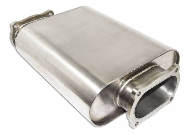 Stainless Headers - 304 Custom Stainless Steel Oval Low Profile Muffler (1200hp Rated*)