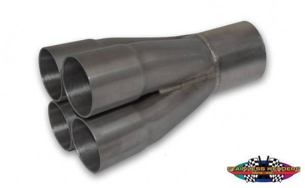 Stainless Headers - 1 5/8" Primary 4 into 1 Performance Merge Collector- 16ga Mild Steel