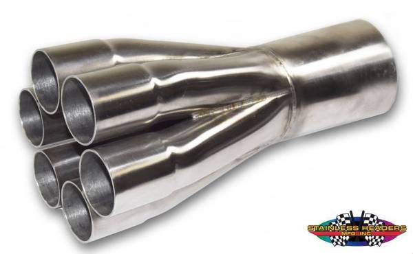 Stainless Headers - 1 1/2" Primary 6 into 1 Performance Merge Collector-16ga 321ss