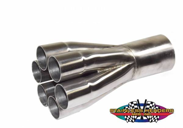 Stainless Headers - 2 1/8" Primary 6 into 1 Performance Merge Collector-16ga 304ss