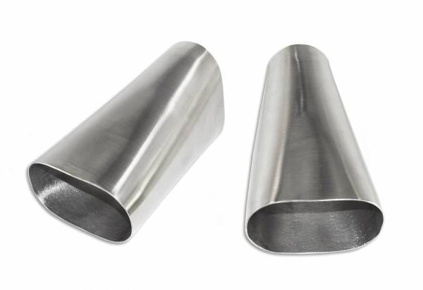 Stainless Headers - 4" Stainless Oval Exhaust 90 Degree Twist