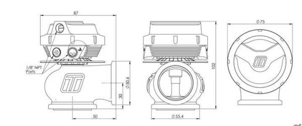 Turbosmart - Turbosmart GenV WG40 Comp-Gate 40mm Wastegate