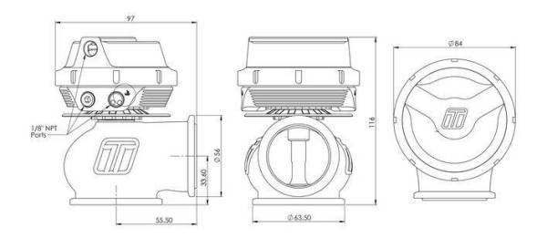 Turbosmart - Turbosmart GenV WG45 Hypergate 45mm Wastegate