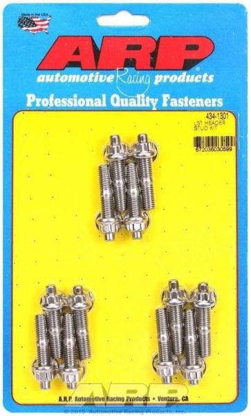 ARP - ARP 434-1301: Chevrolet LS Gen III/IV, Stainless Header Stud Kit 8mm x1.25 12-PT