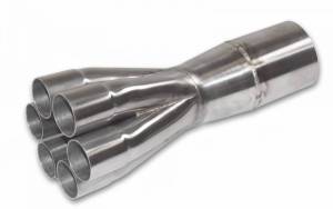 Stainless Headers - 2 1/2" Primary 6 into 1 Performance Merge Collector-CP2 Titanium 0.050" - Image 3