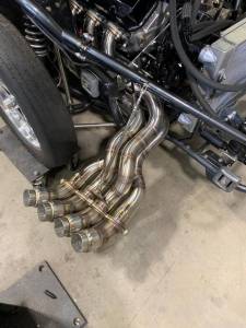 Stainless Headers - Stainless X275 Zoomie Header Tips- Upright with Mufflers - Image 6