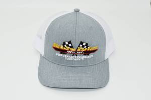 Stainless Headers Logo Hat- Grey on White