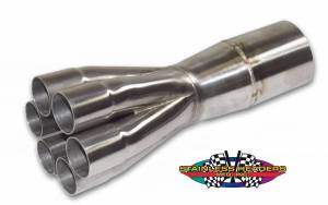 Stainless Headers - 2 1/2" Primary 6 into 1 Performance Merge Collector-16ga 304ss - Image 5